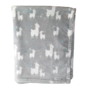 2018 Blankets & Beyond Llama Alpaca Gray Baby Lovey Security Blanket 32" X 28"